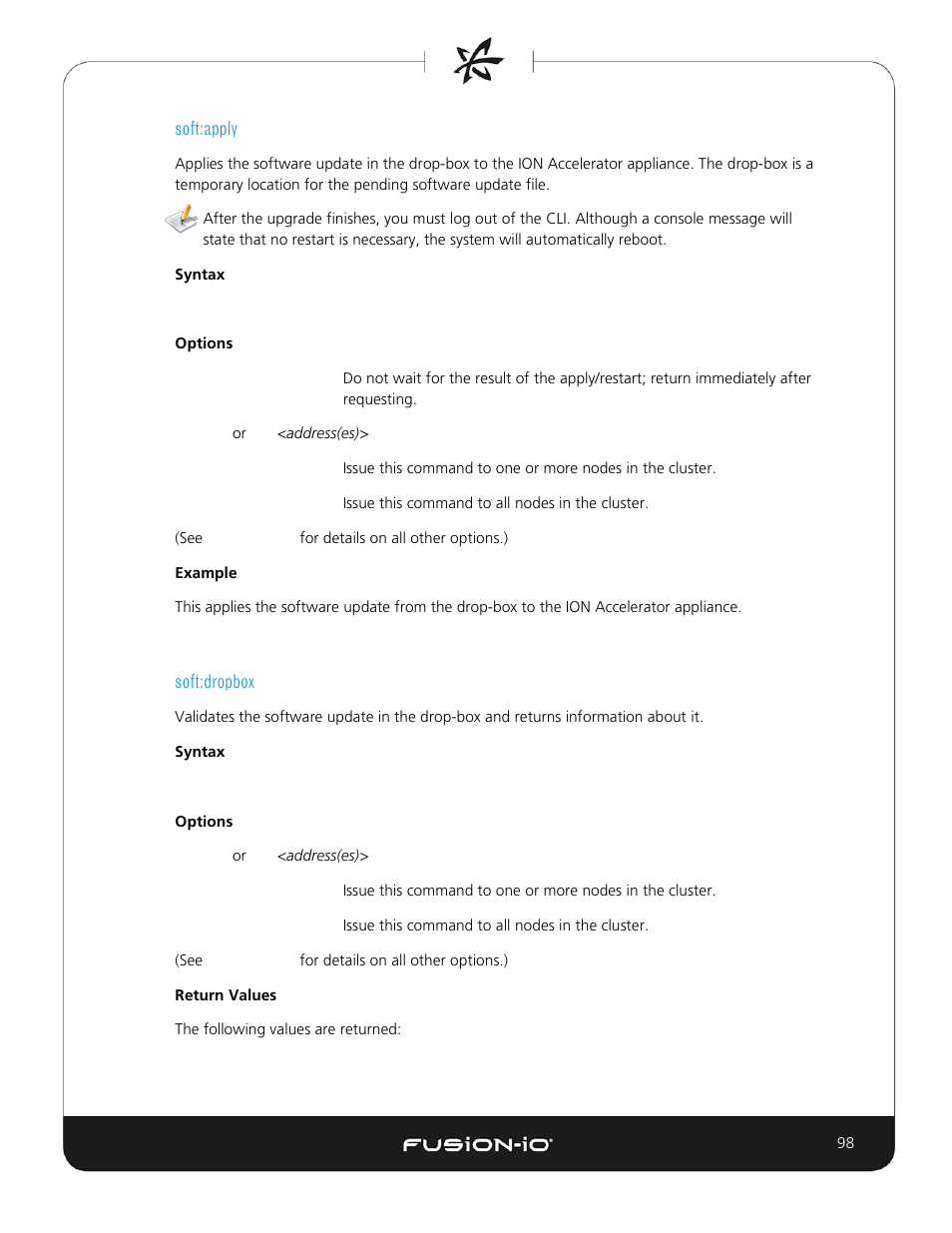 Soft:apply, Soft:dropbox | Dell Acceleration Appliances for Databases User Manual | Page 98 / 156