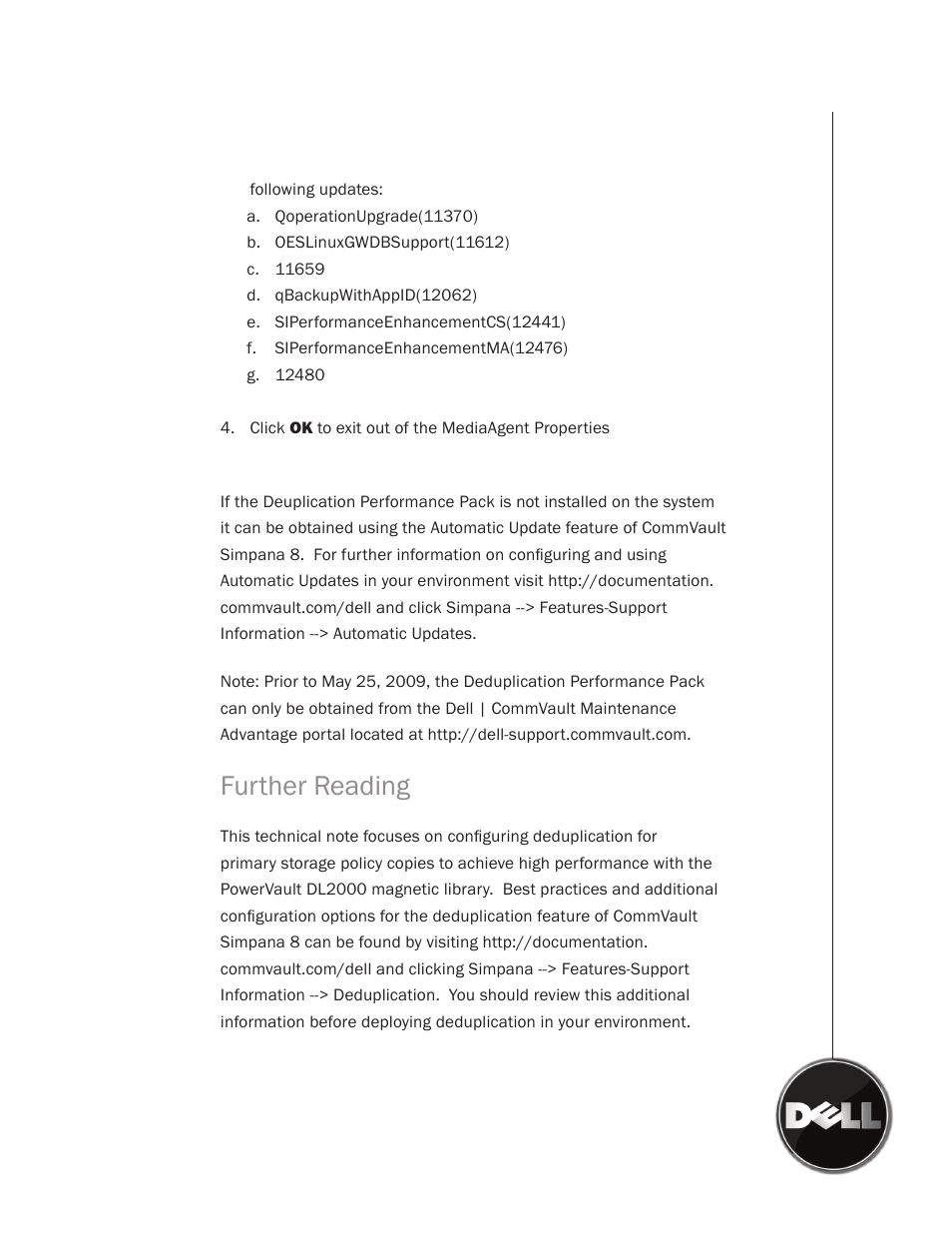 Further reading | Dell PowerVault DL2000 User Manual | Page 6 / 6