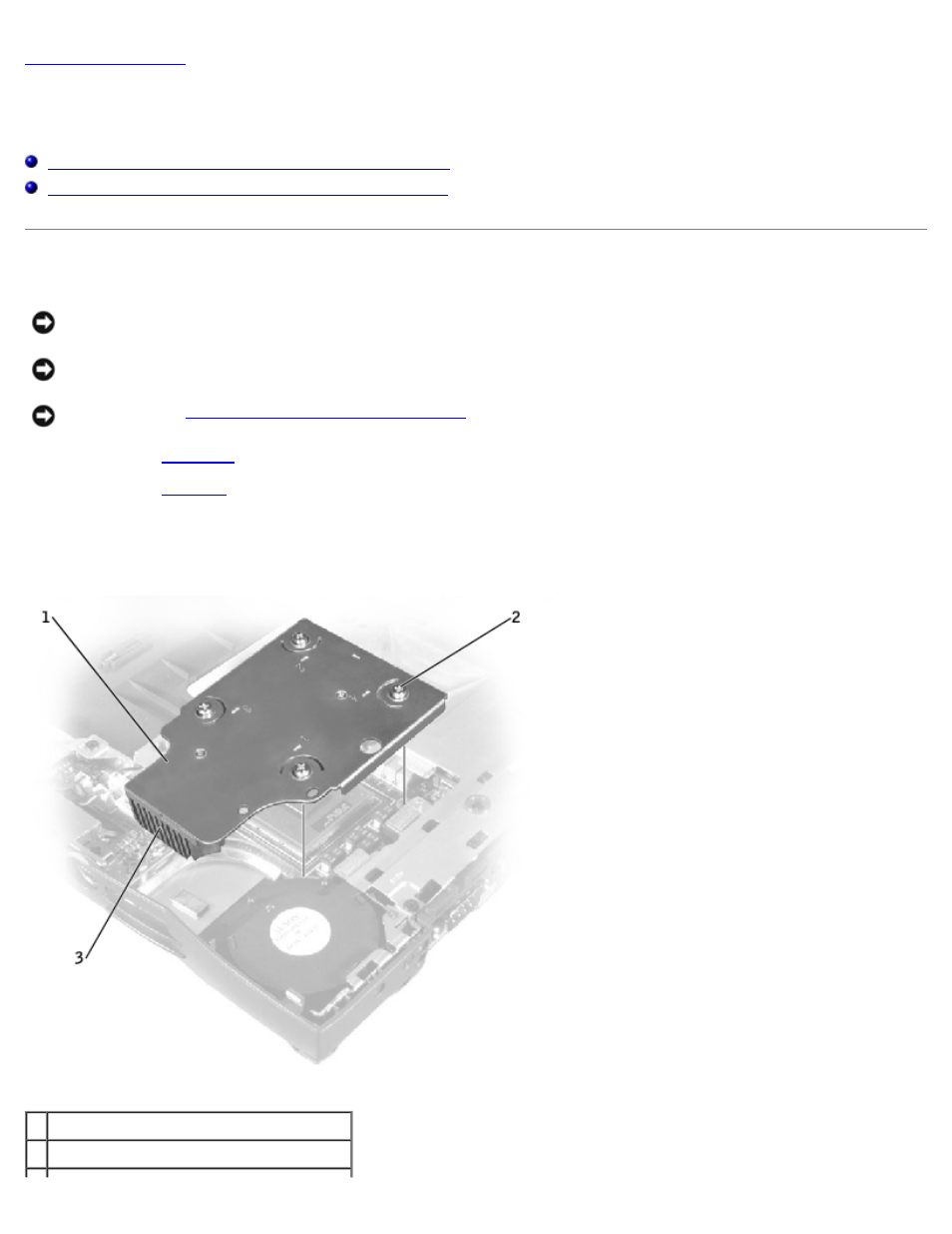 Microprocessor thermal cooling assembly | Dell LATITUDE C510 User Manual | Page 31 / 55