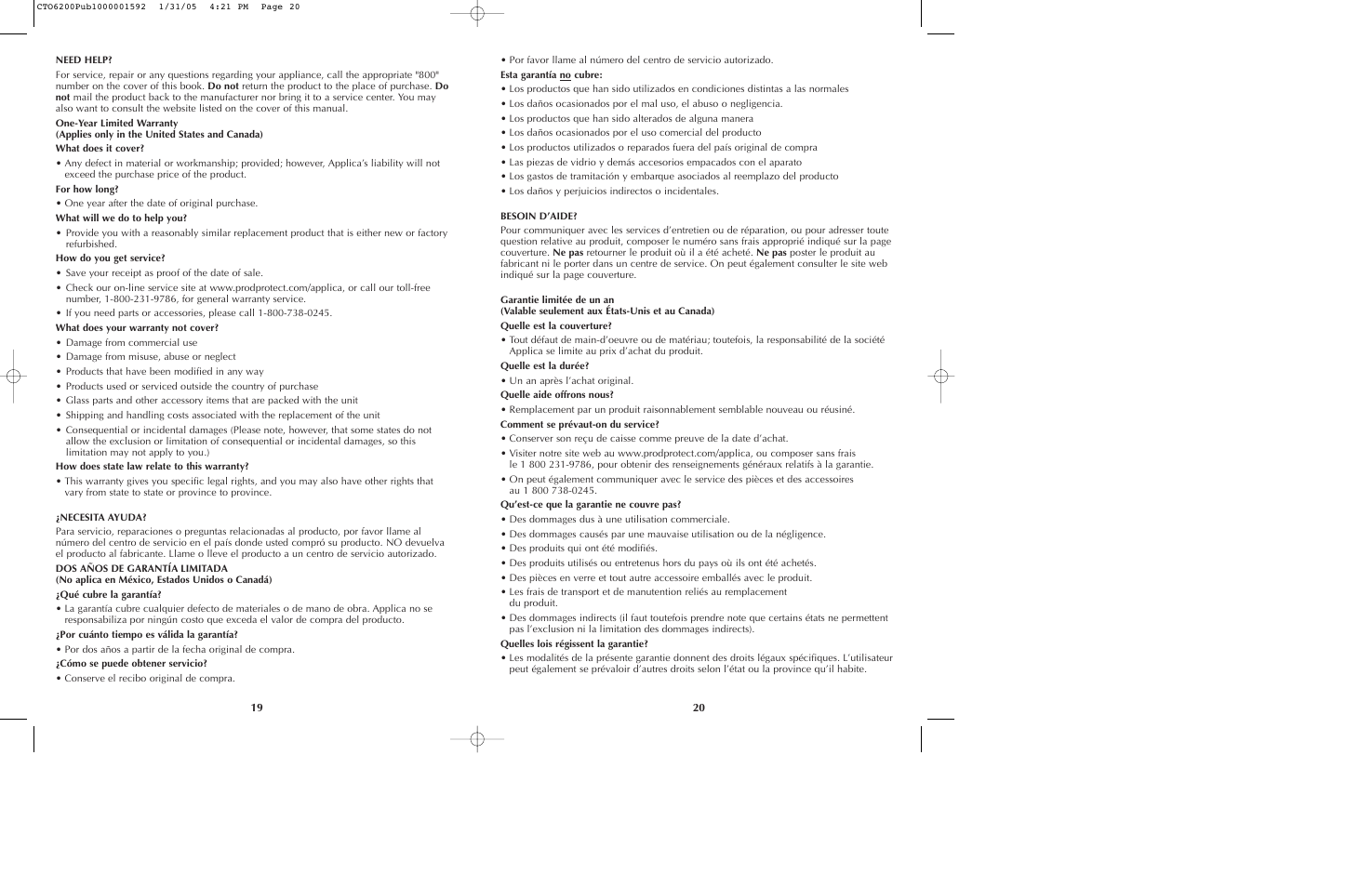 Black & Decker CTO6200 Series User Manual | Page 11 / 13