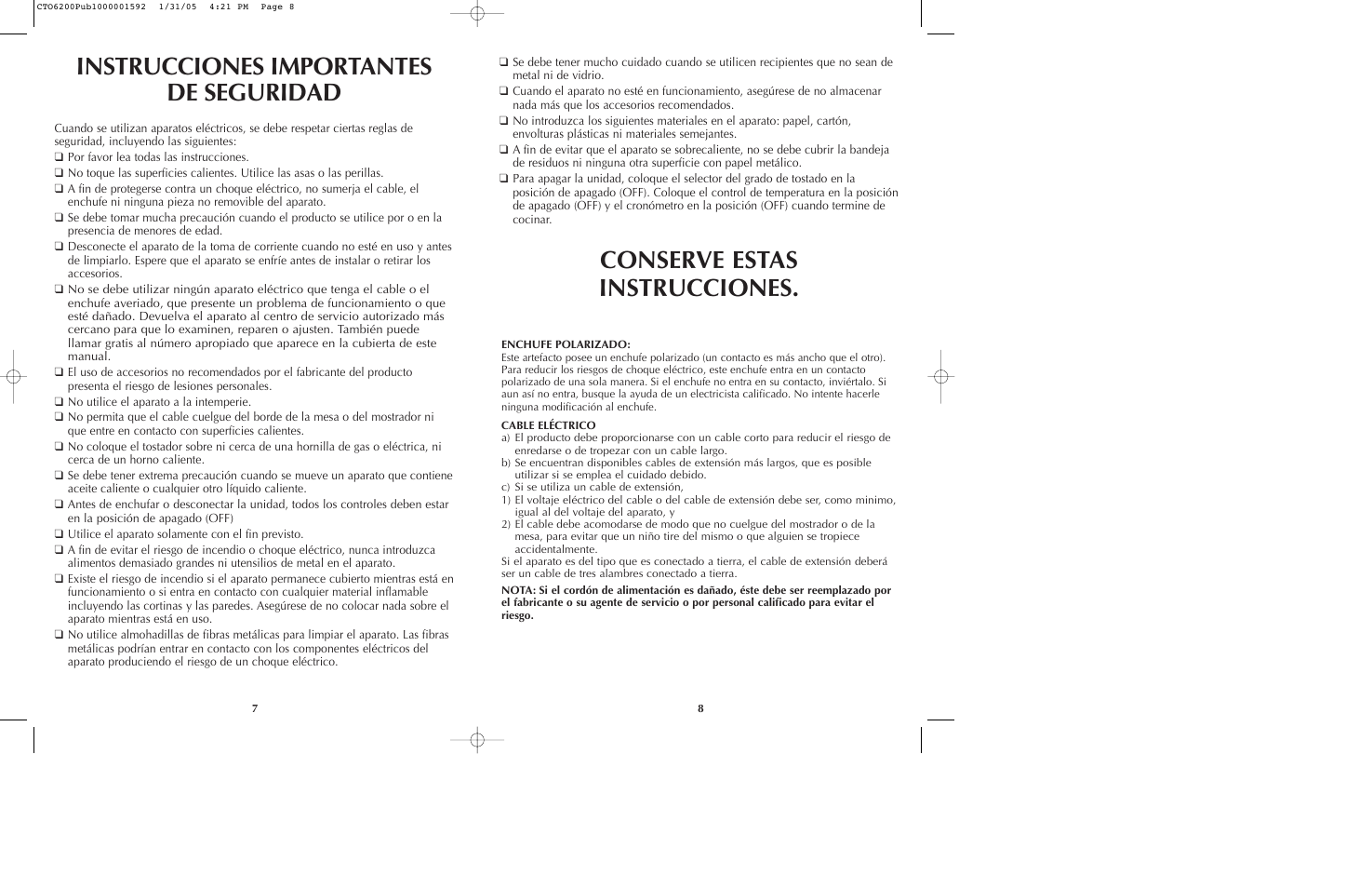 Black & Decker CTO6200 Series User Manual | Page 5 / 13