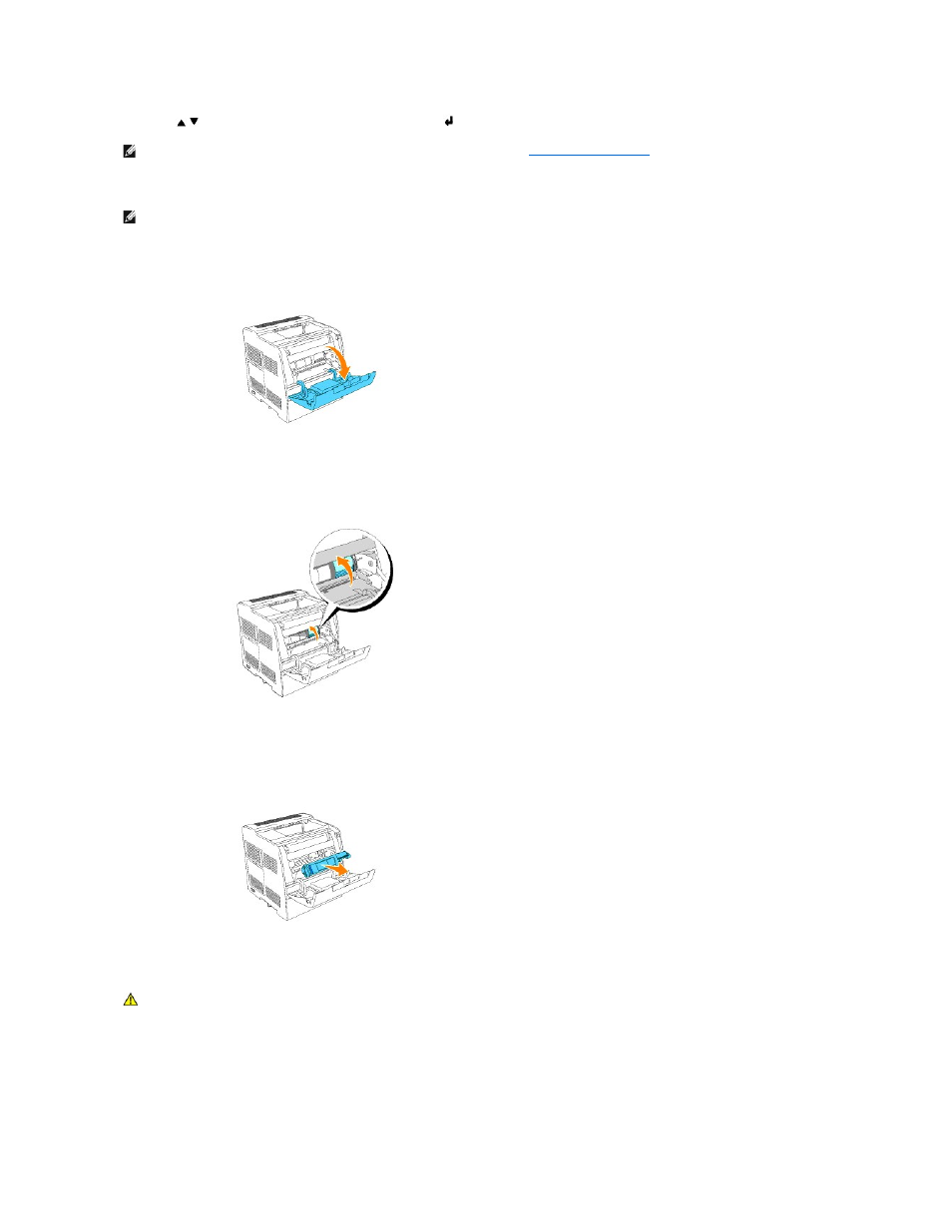 Replacing the used toner cartridge | Dell 3010cn Color Laser Printer User Manual | Page 119 / 122