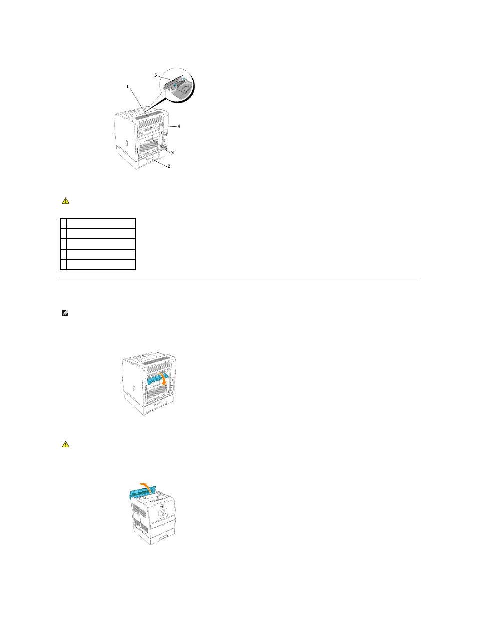 Removing print jams near the fuser unit | Dell 3010cn Color Laser Printer User Manual | Page 53 / 122