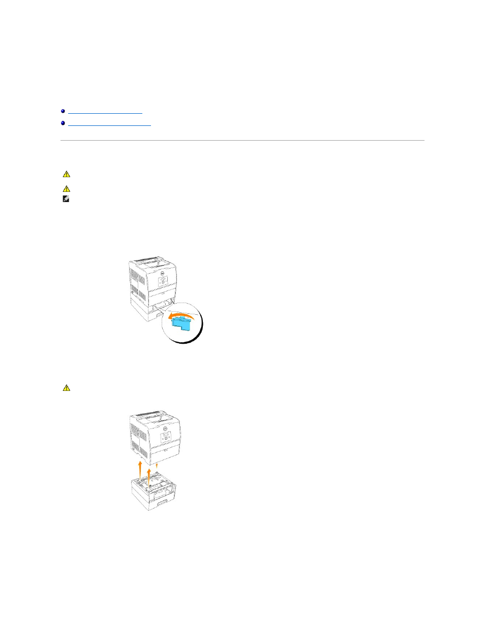 Removing options, Removing optional tray modules | Dell 3010cn Color Laser Printer User Manual | Page 62 / 122