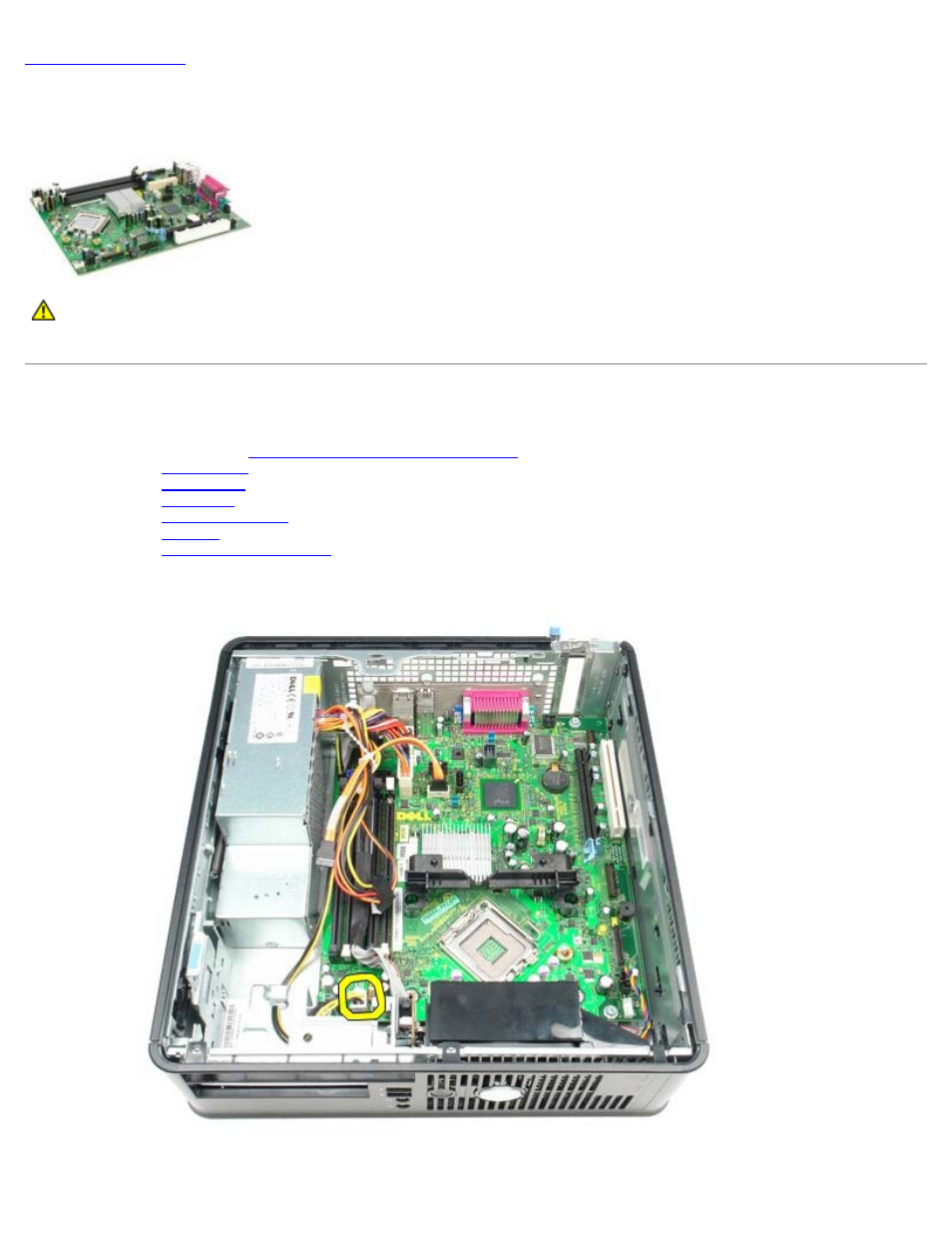 System board, Removing the system board | Dell OptiPlex 780 User Manual | Page 63 / 74