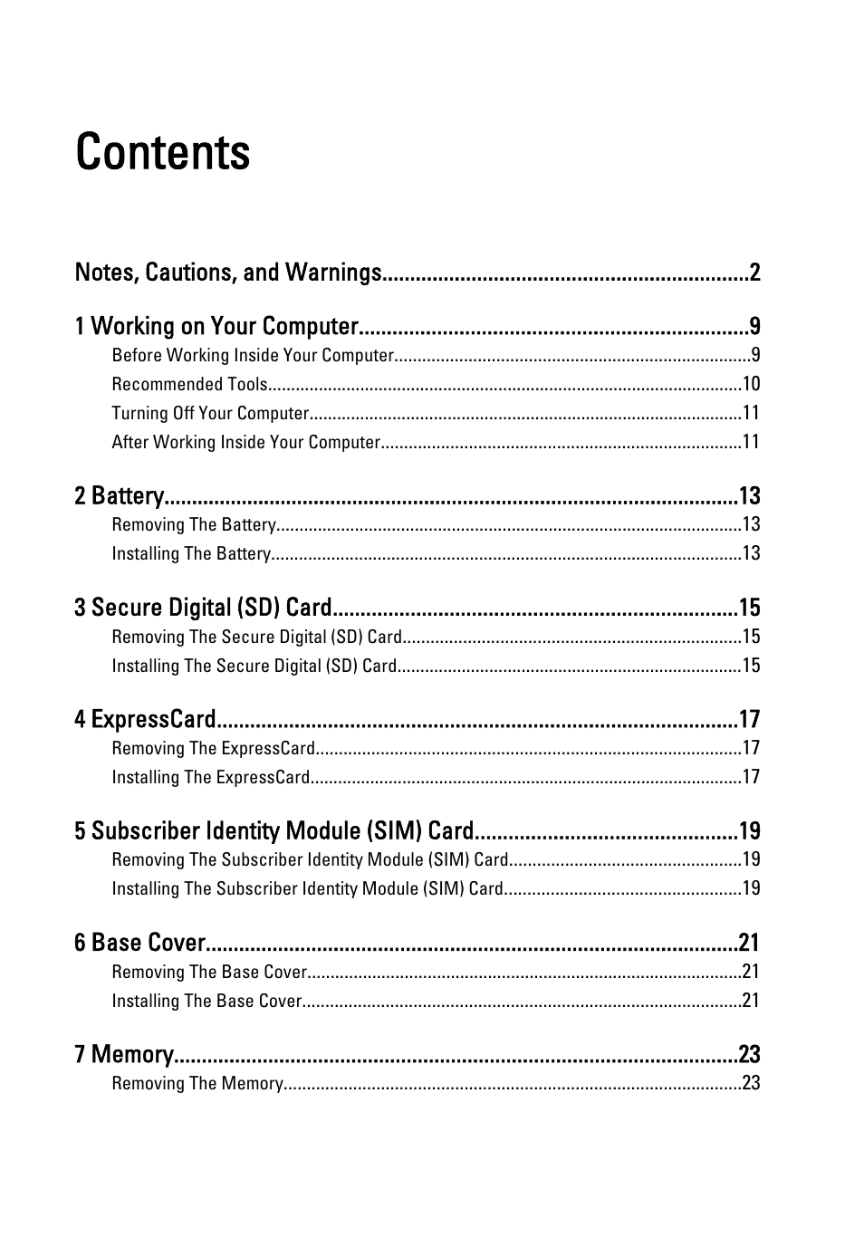 Dell Latitude E6220 (Mid 2011) User Manual | Page 3 / 114