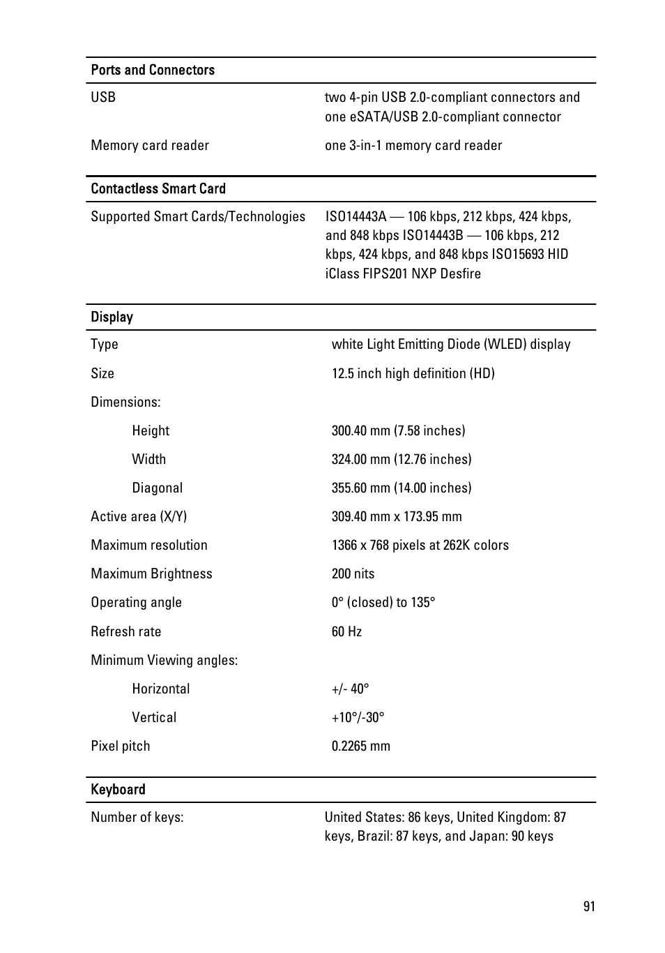 Dell Latitude E6220 (Mid 2011) User Manual | Page 91 / 114