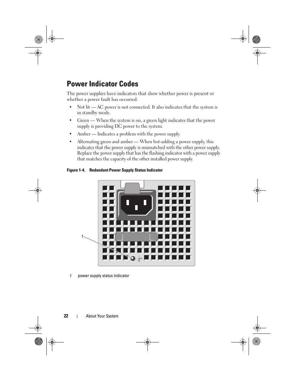 Power indicator codes | Dell PowerEdge T310 User Manual | Page 22 / 194