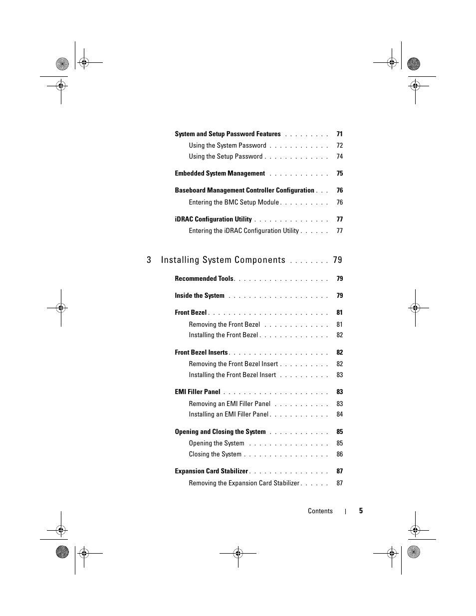 3installing system components | Dell PowerEdge T310 User Manual | Page 5 / 194