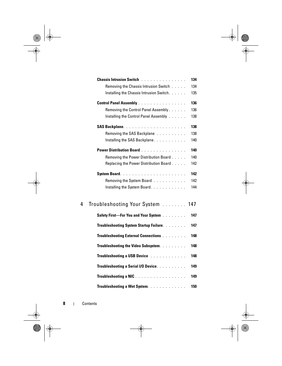 4troubleshooting your system | Dell PowerEdge T310 User Manual | Page 8 / 194
