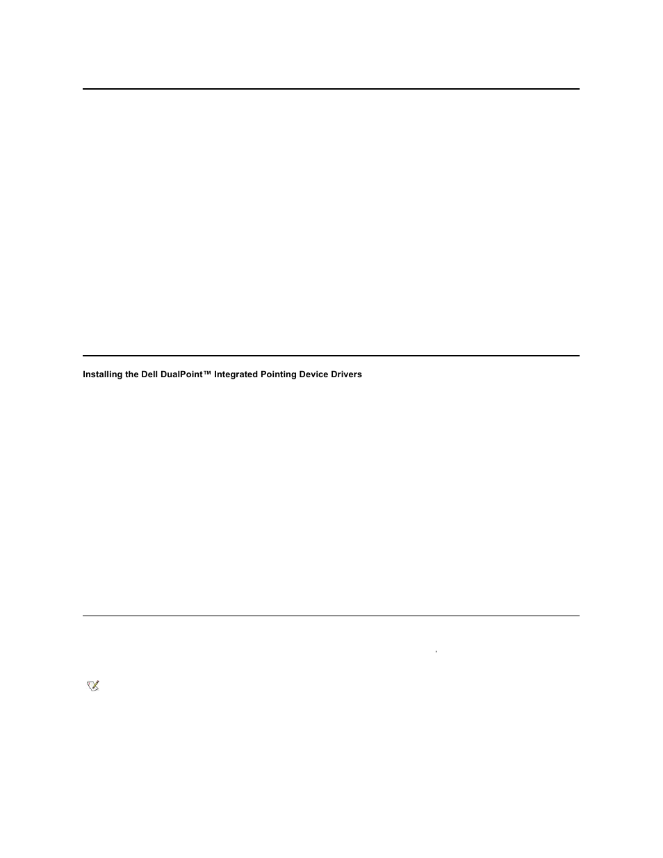 Installing the audio drivers, Installing the, Dell dualpoint™ integrated pointing device drivers | Installing the system help | Dell Inspiron 3700 User Manual | Page 184 / 185