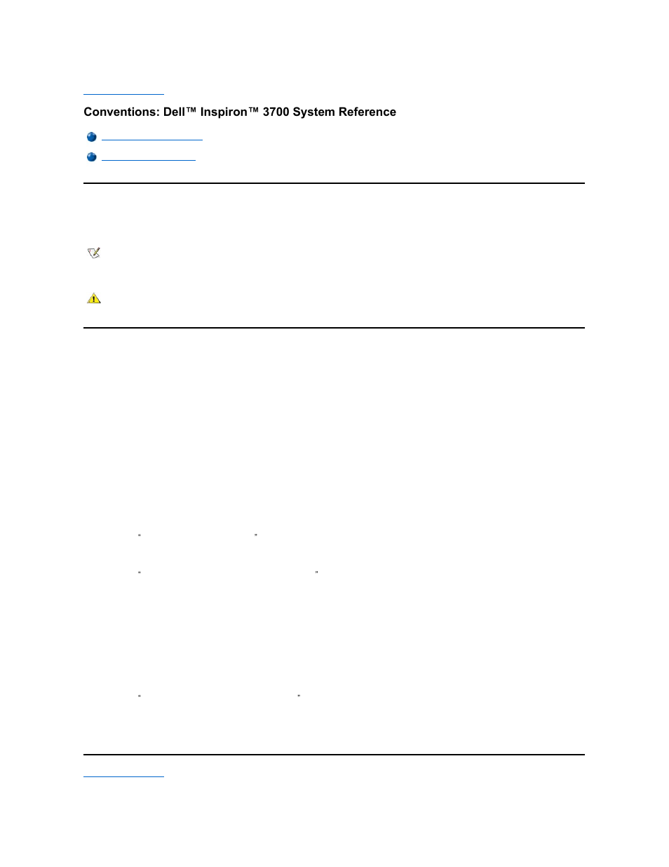 Conventions: dell™ inspiron™ 3700 system reference | Dell Inspiron 3700 User Manual | Page 34 / 185