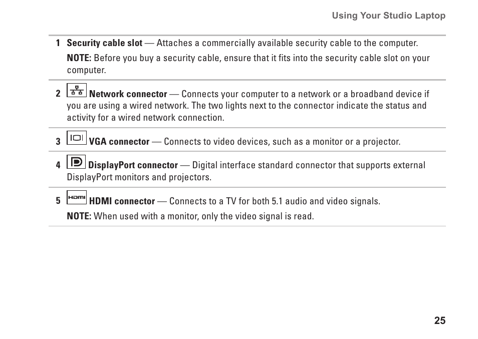 Dell Studio 1747 (Late 2009) User Manual | Page 27 / 102