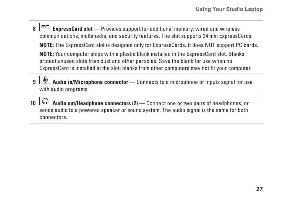 Dell Studio 1747 (Late 2009) User Manual | Page 29 / 102