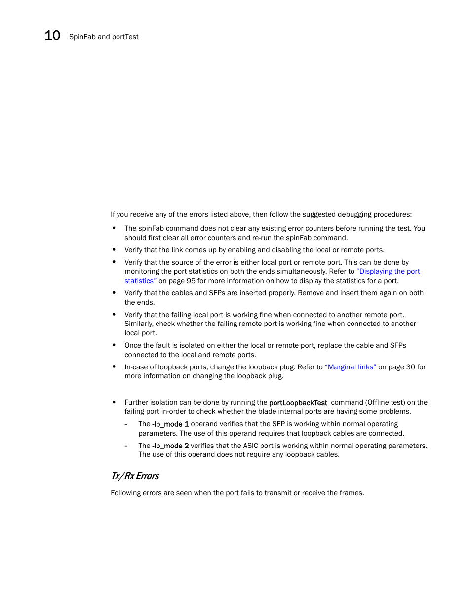 Tx/rx errors | Dell POWEREDGE M1000E User Manual | Page 106 / 130