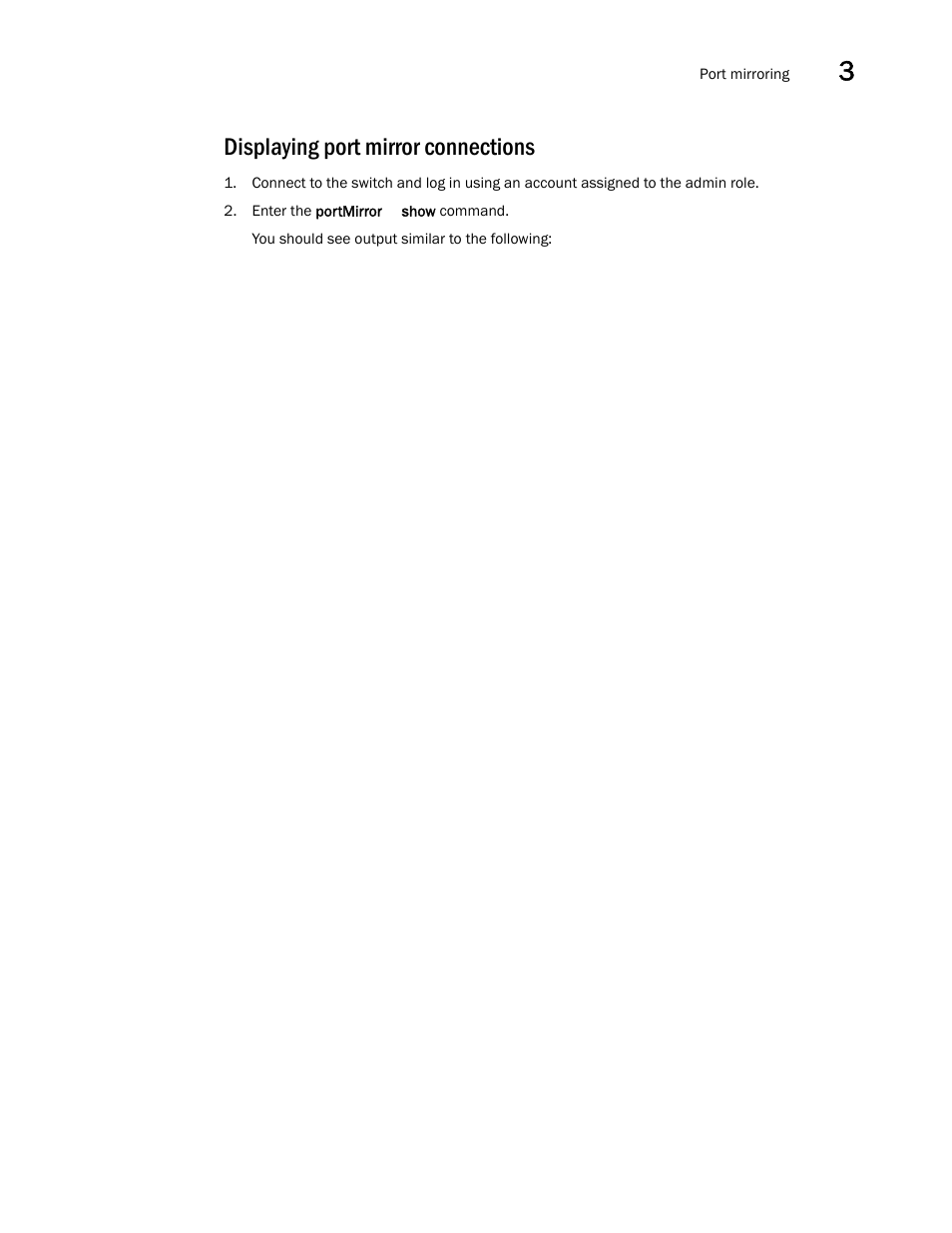 Displaying port mirror connections | Dell POWEREDGE M1000E User Manual | Page 59 / 130