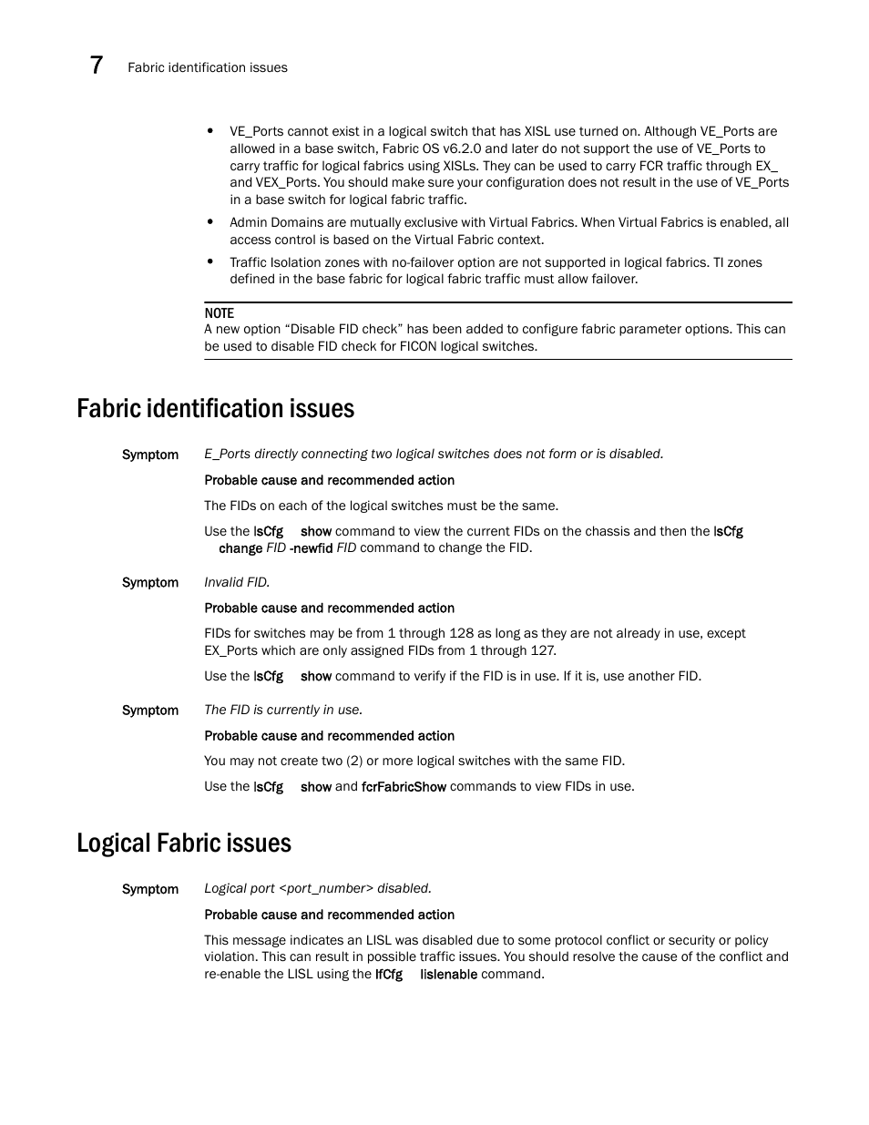 Fabric identification issues, Logical fabric issues | Dell POWEREDGE M1000E User Manual | Page 84 / 130