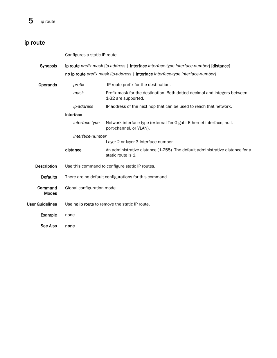 Ip route | Dell POWEREDGE M1000E User Manual | Page 102 / 302