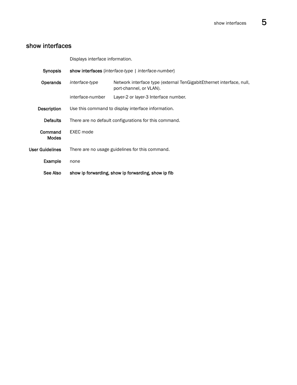 Show interfaces | Dell POWEREDGE M1000E User Manual | Page 105 / 302