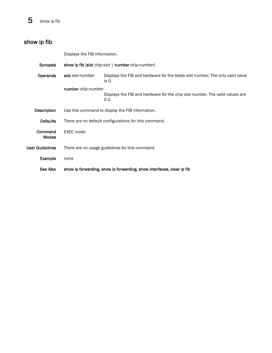 Show ip fib | Dell POWEREDGE M1000E User Manual | Page 106 / 302