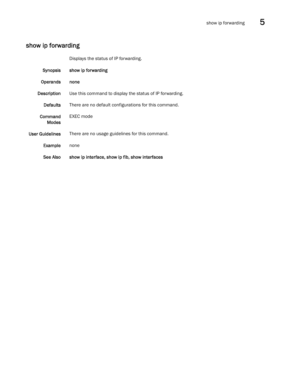 Show ip forwarding | Dell POWEREDGE M1000E User Manual | Page 107 / 302