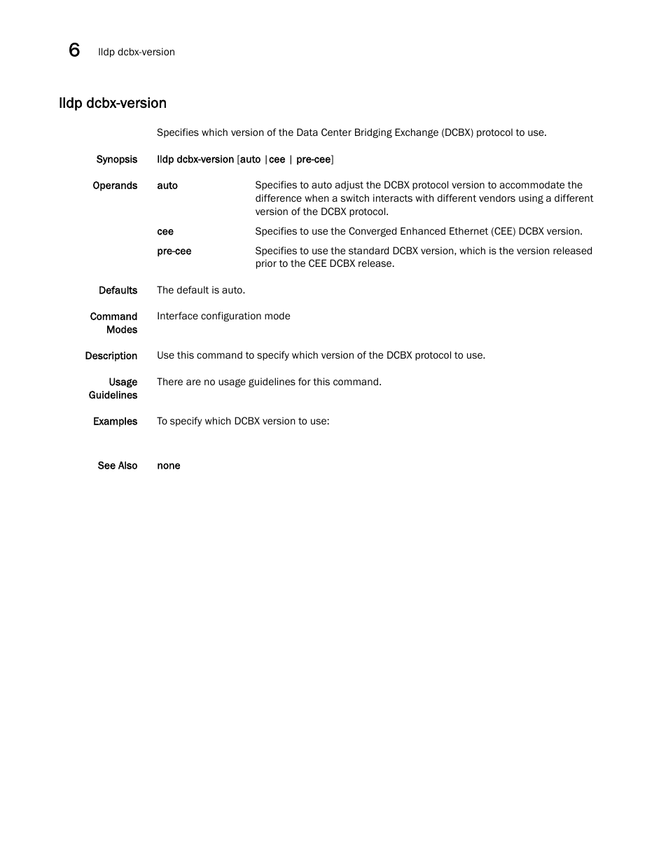 Lldp dcbx-version | Dell POWEREDGE M1000E User Manual | Page 122 / 302