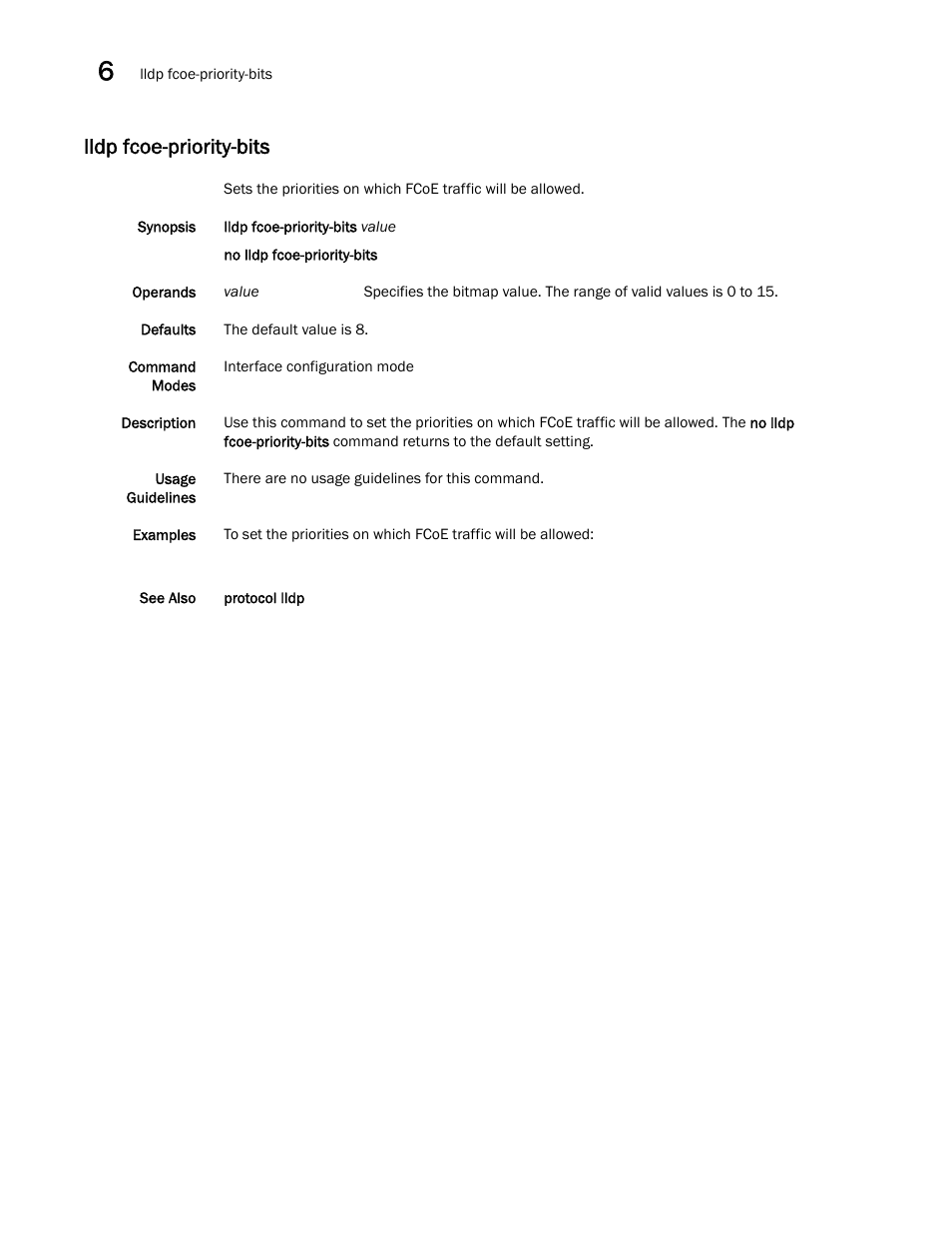Lldp fcoe-priority-bits | Dell POWEREDGE M1000E User Manual | Page 124 / 302
