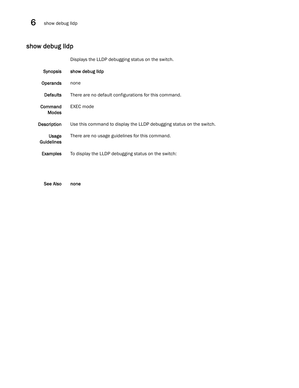 Show debug lldp | Dell POWEREDGE M1000E User Manual | Page 130 / 302