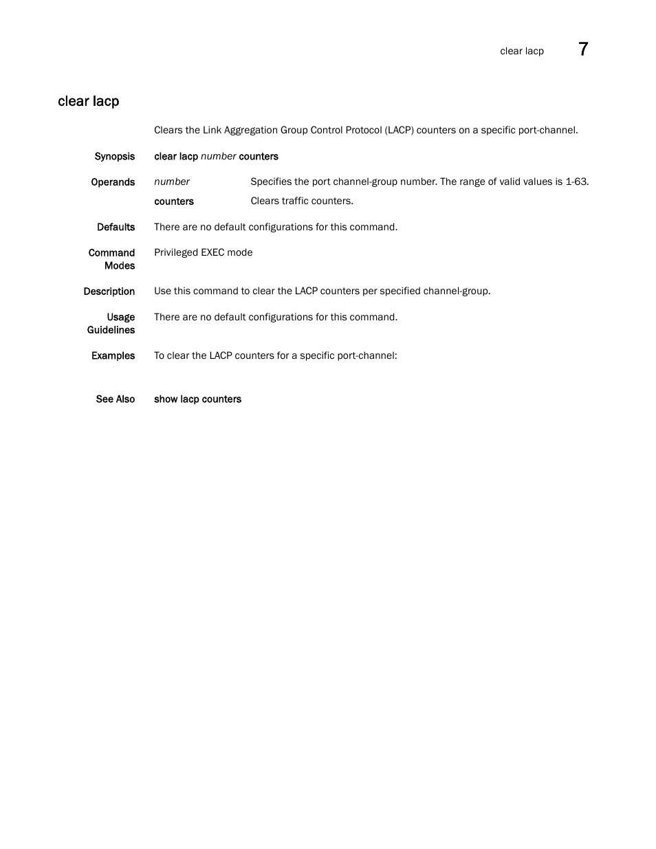 Clear lacp | Dell POWEREDGE M1000E User Manual | Page 139 / 302