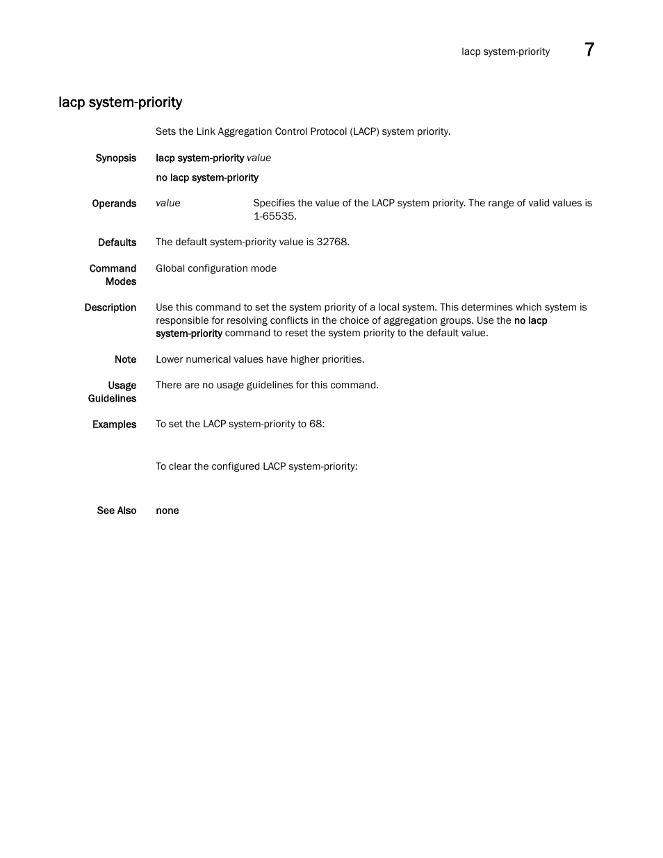 Lacp system-priority | Dell POWEREDGE M1000E User Manual | Page 143 / 302