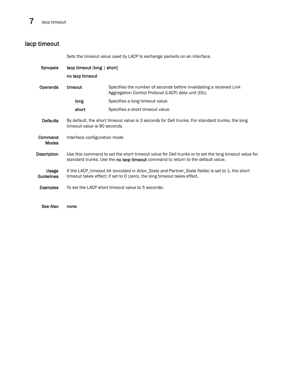 Lacp timeout | Dell POWEREDGE M1000E User Manual | Page 144 / 302