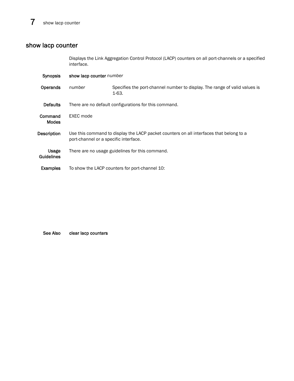Show lacp counter | Dell POWEREDGE M1000E User Manual | Page 146 / 302