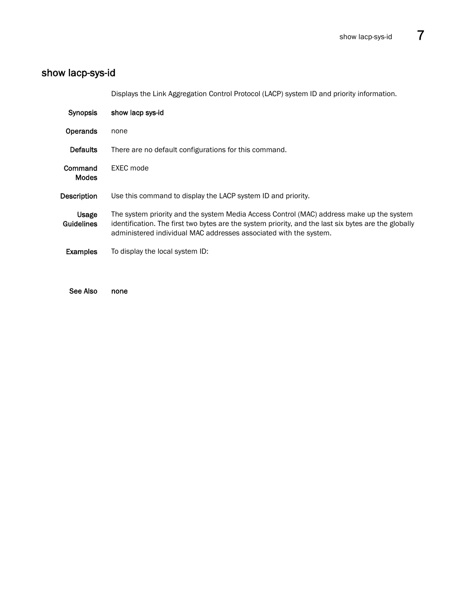 Show lacp-sys-id | Dell POWEREDGE M1000E User Manual | Page 147 / 302