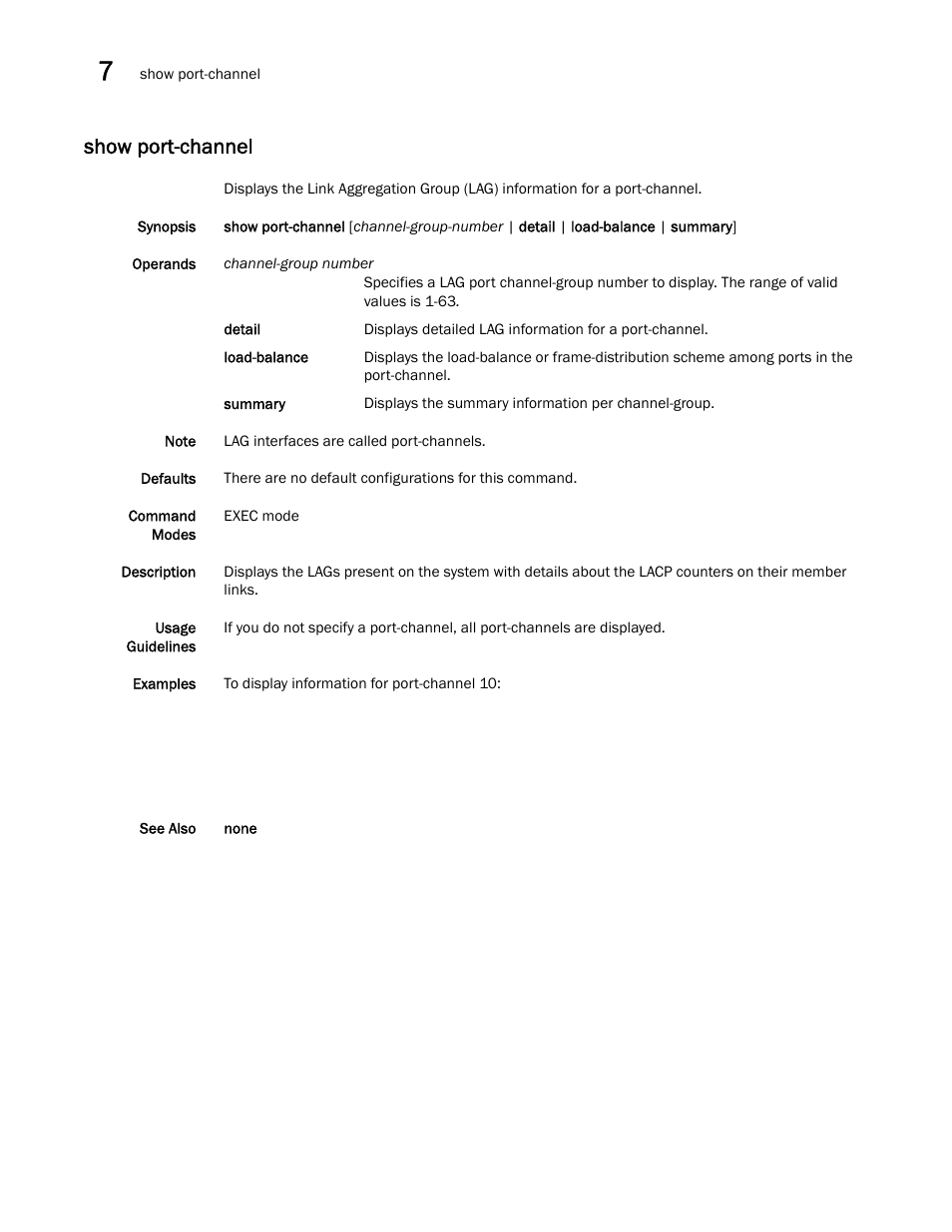 Show port-channel | Dell POWEREDGE M1000E User Manual | Page 148 / 302