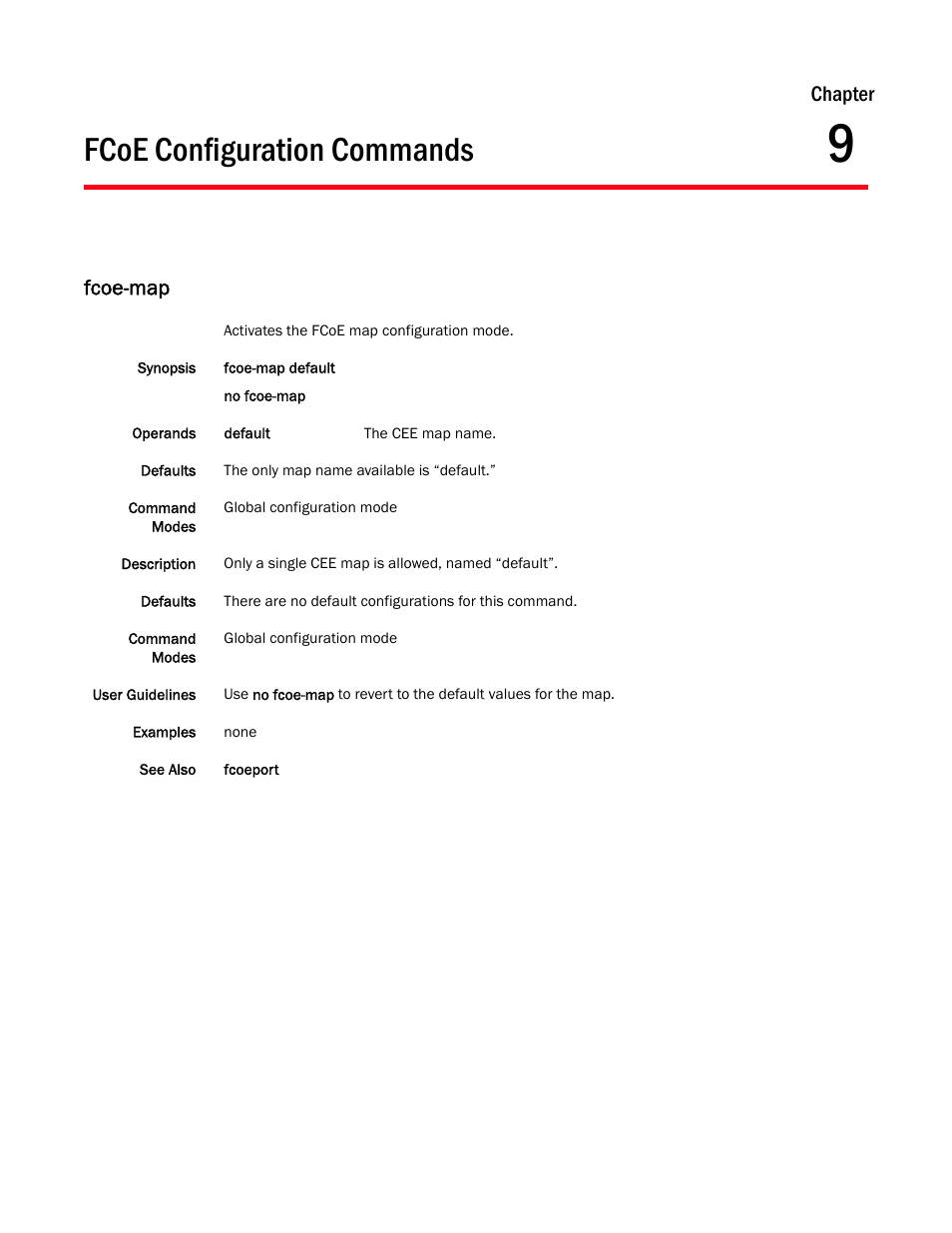 Fcoe configuration commands, Chapter 9, Fcoe-map | Chapter 9, “fcoe configuration commands, Chapter | Dell POWEREDGE M1000E User Manual | Page 153 / 302