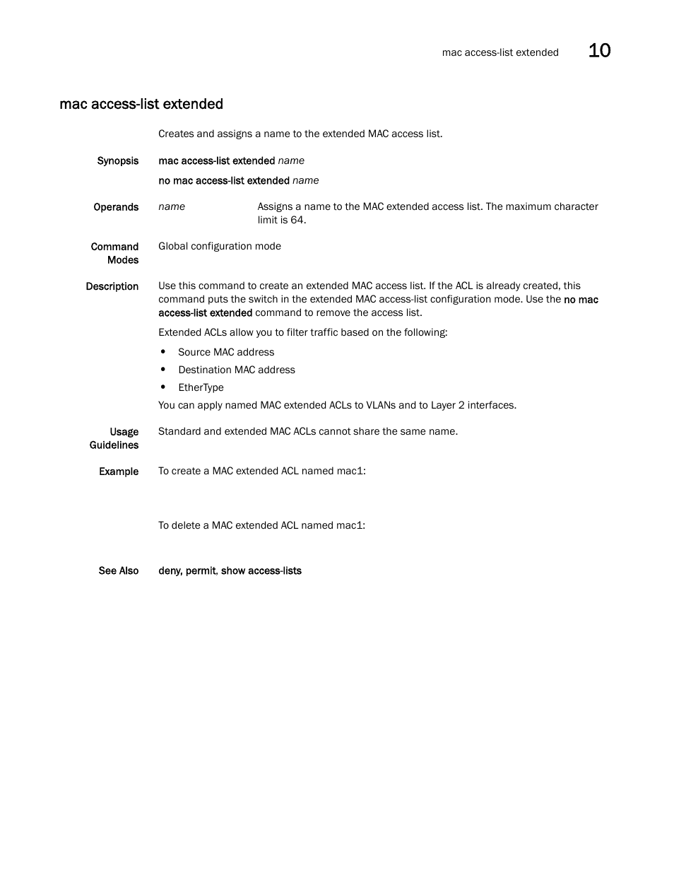 Mac access-list extended | Dell POWEREDGE M1000E User Manual | Page 161 / 302