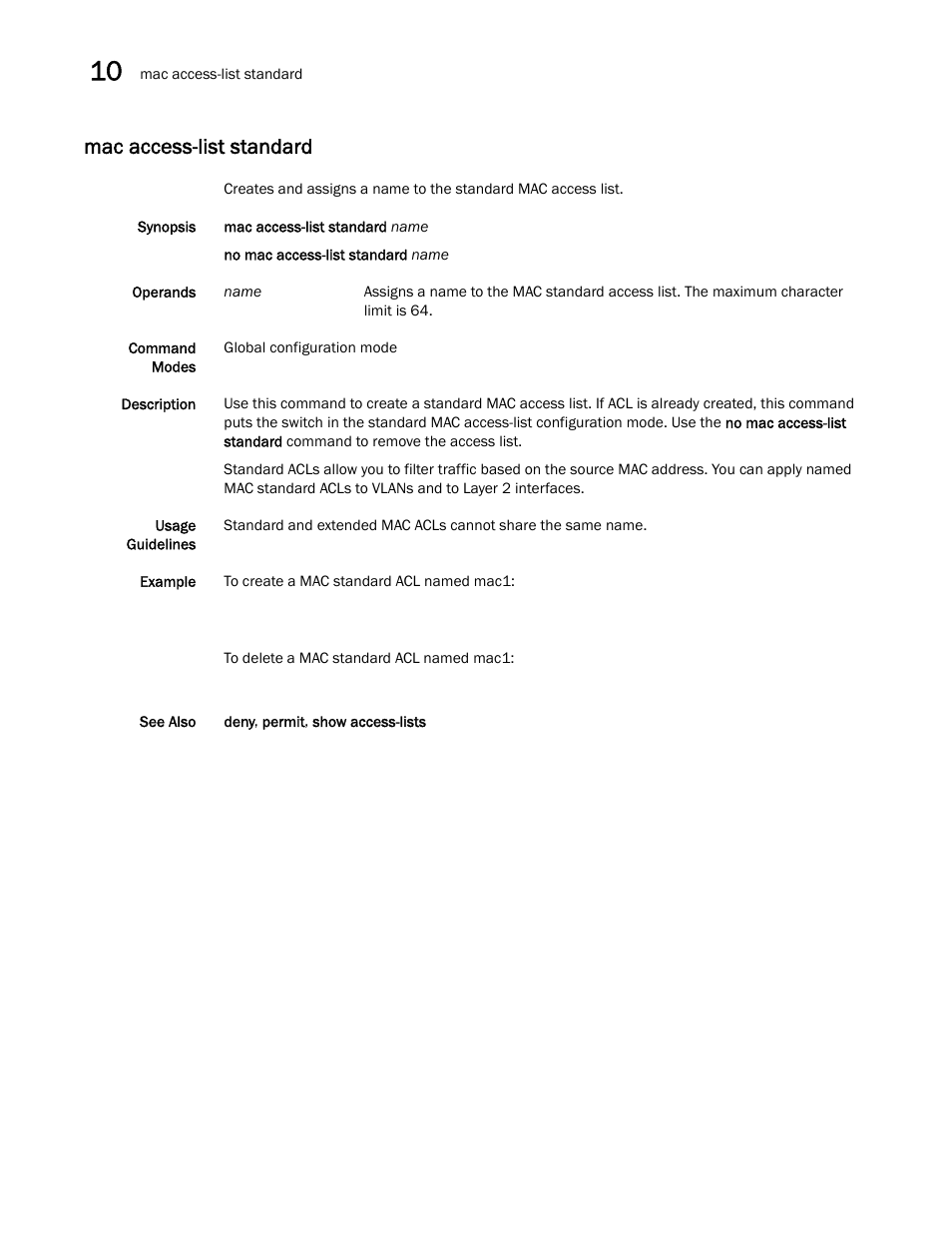 Mac access-list standard | Dell POWEREDGE M1000E User Manual | Page 162 / 302