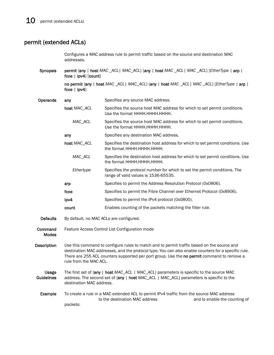 Permit (extended acls) | Dell POWEREDGE M1000E User Manual | Page 164 / 302