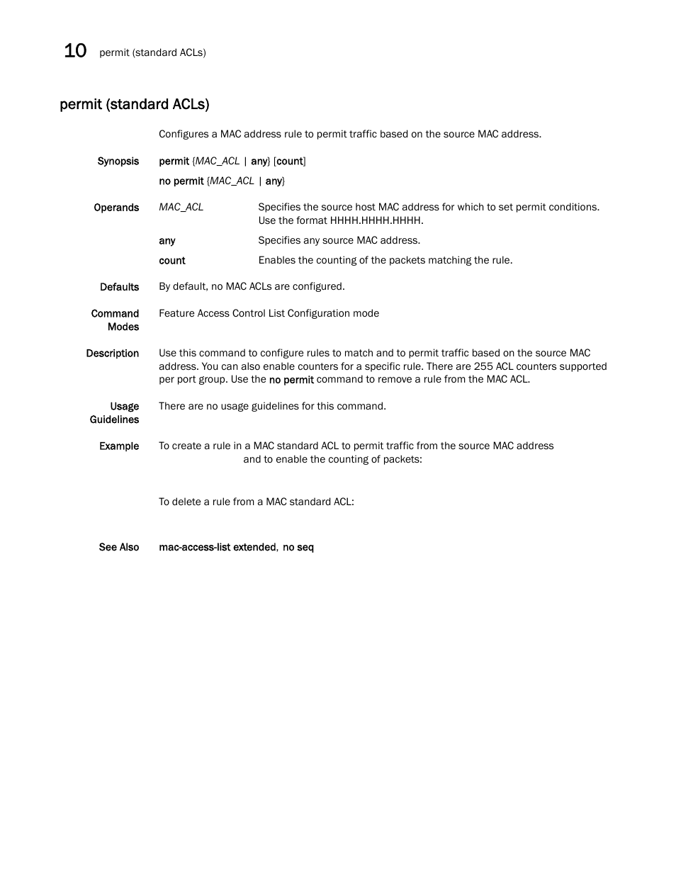 Permit (standard acls) | Dell POWEREDGE M1000E User Manual | Page 166 / 302