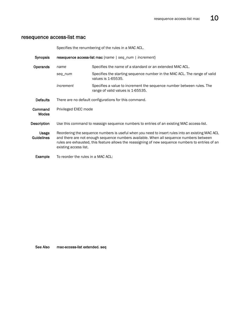 Resequence access-list mac | Dell POWEREDGE M1000E User Manual | Page 167 / 302