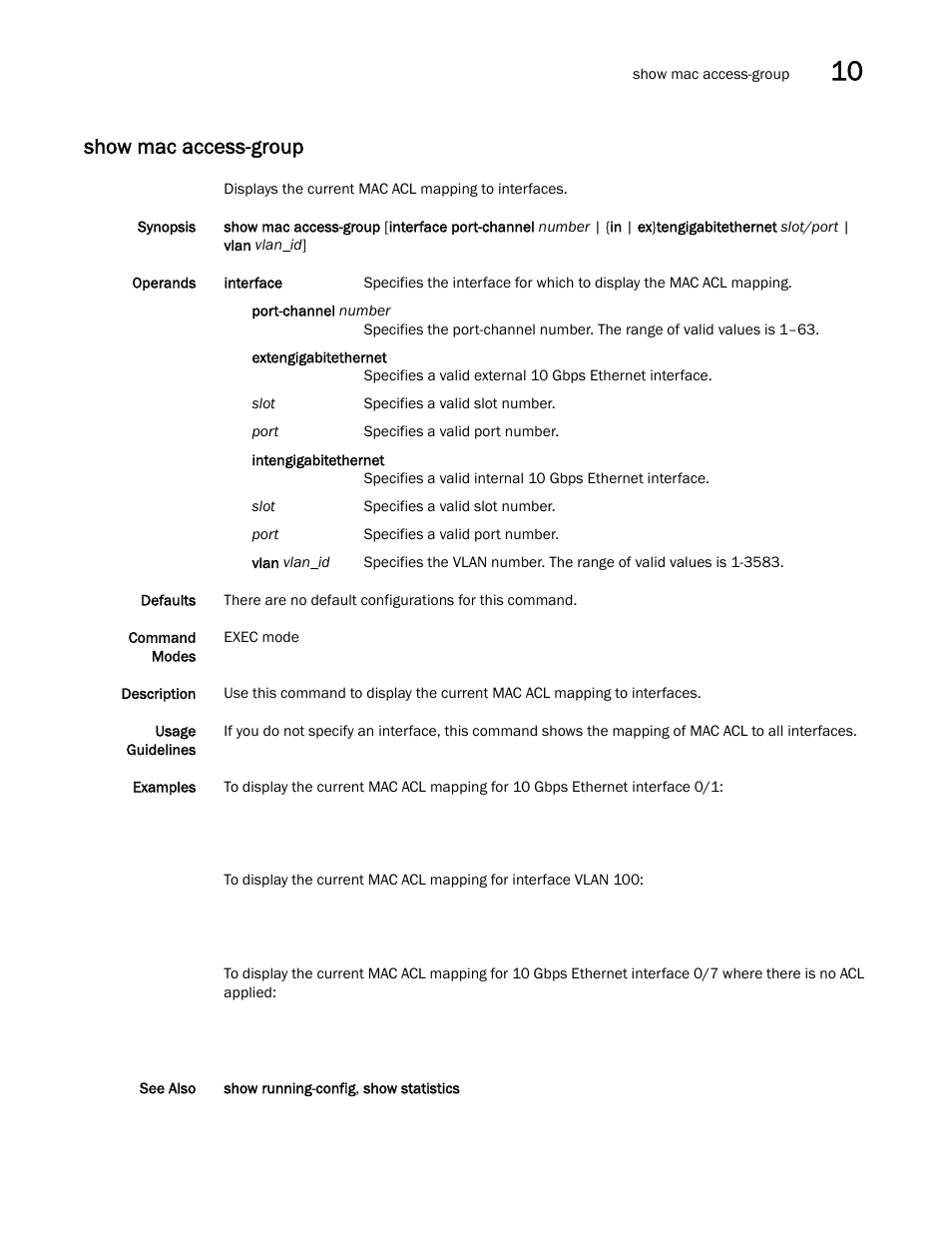 Show mac access-group | Dell POWEREDGE M1000E User Manual | Page 171 / 302