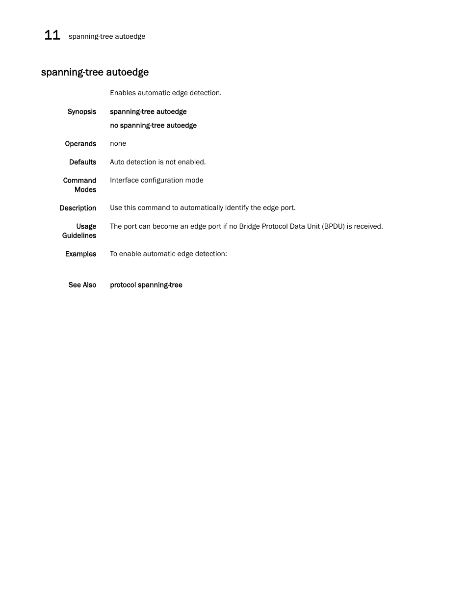 Spanning-tree autoedge | Dell POWEREDGE M1000E User Manual | Page 200 / 302