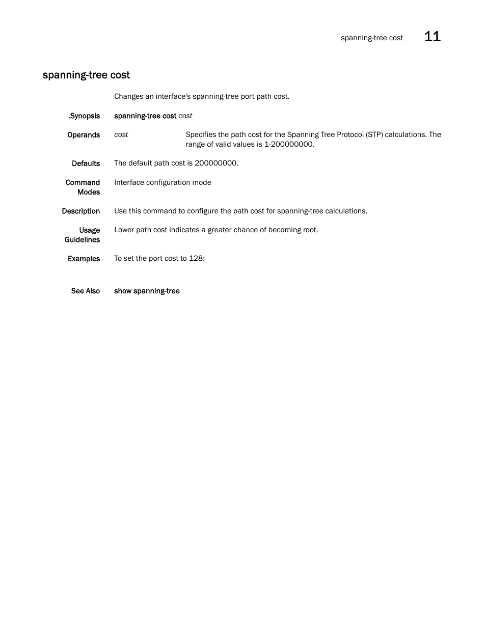 Spanning-tree cost | Dell POWEREDGE M1000E User Manual | Page 201 / 302