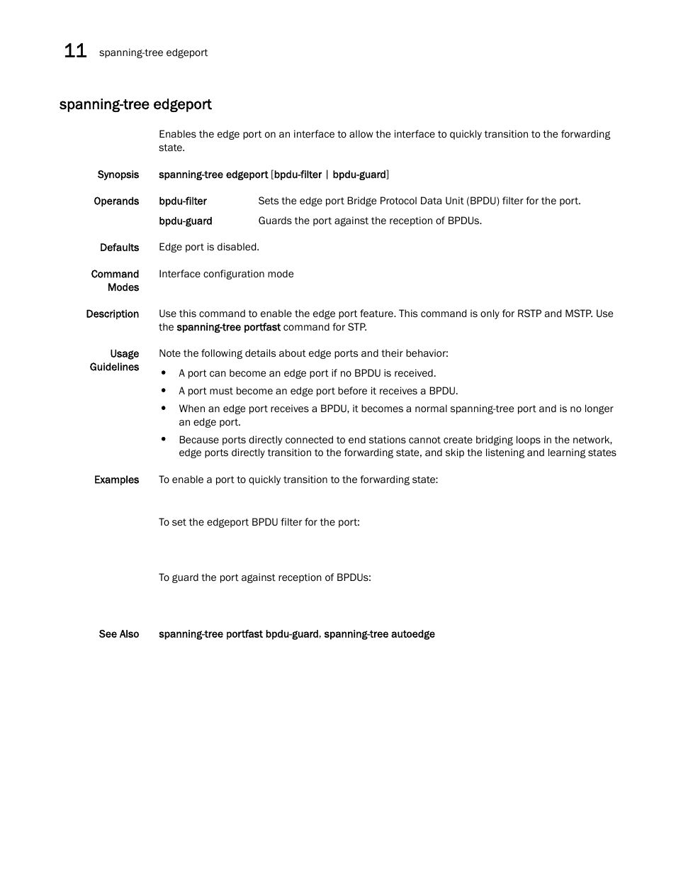 Spanning-tree edgeport | Dell POWEREDGE M1000E User Manual | Page 202 / 302