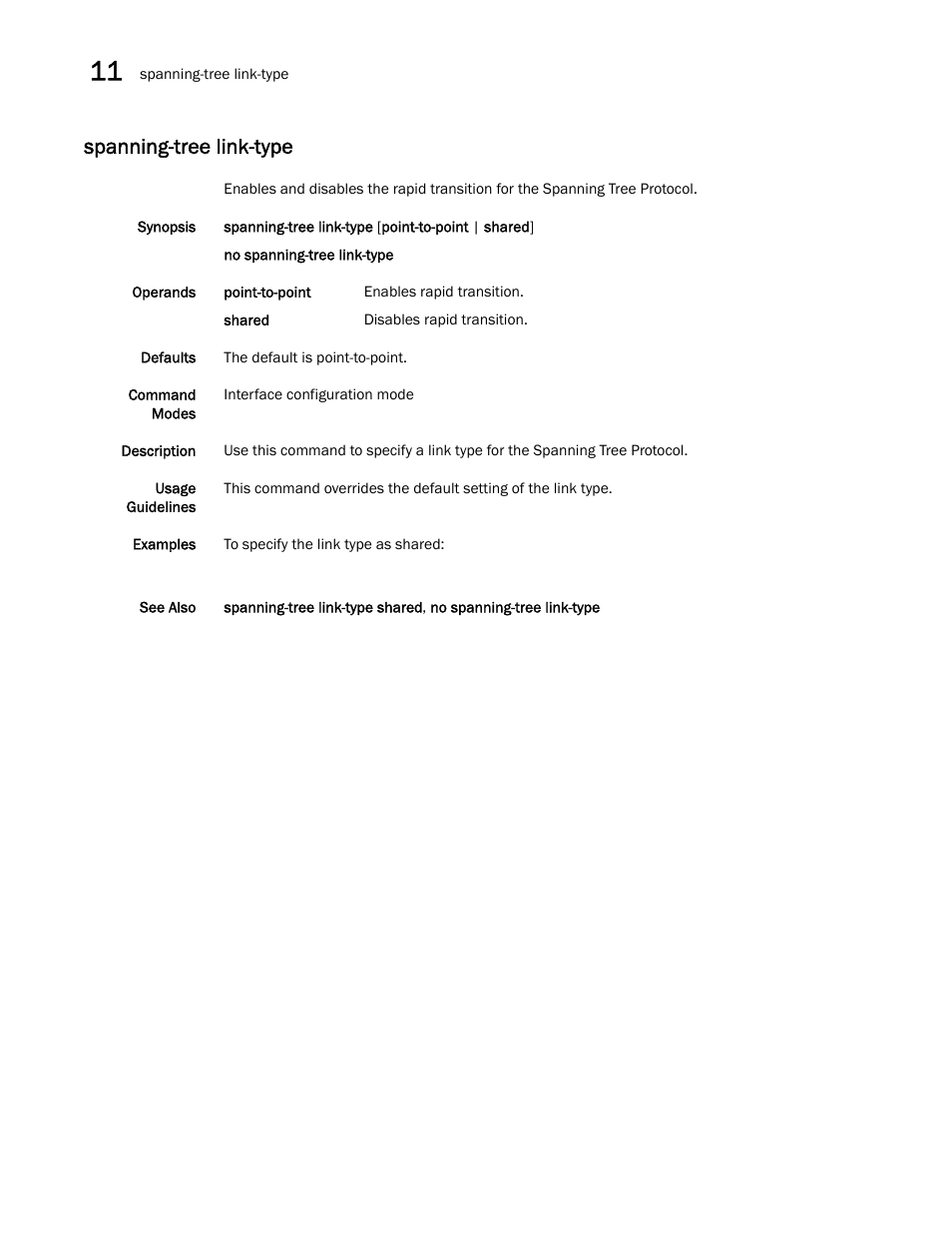 Spanning-tree link-type | Dell POWEREDGE M1000E User Manual | Page 206 / 302