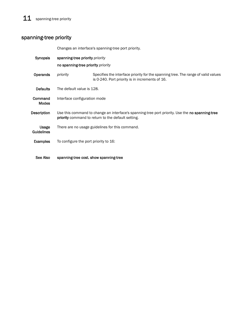 Spanning-tree priority | Dell POWEREDGE M1000E User Manual | Page 208 / 302