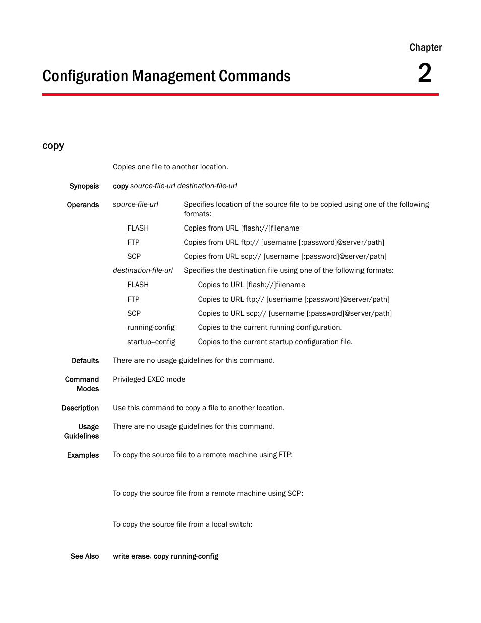 Configuration management commands, Chapter 2, Copy | Chapter 2, “configuration management commands, Chapter | Dell POWEREDGE M1000E User Manual | Page 21 / 302