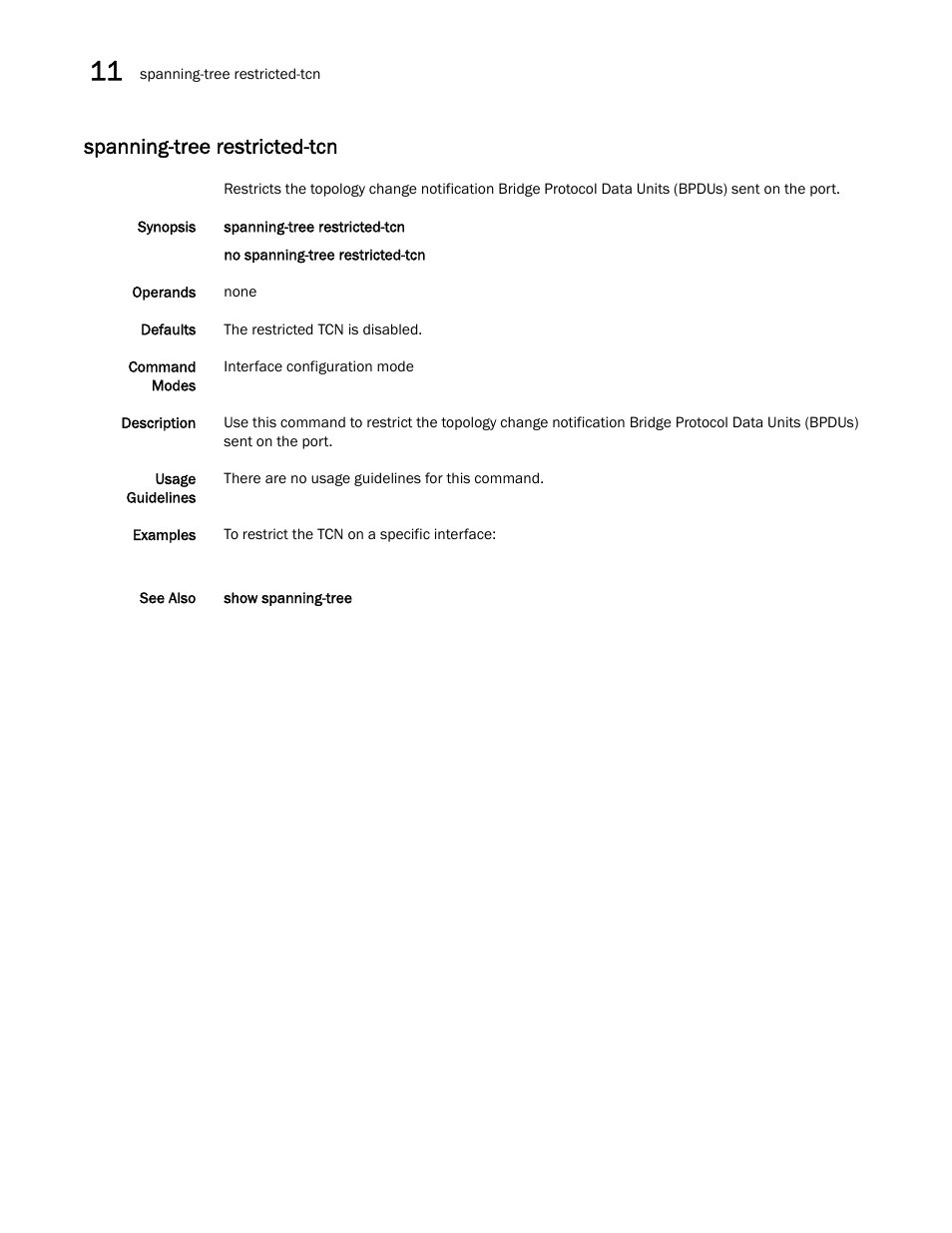 Spanning-tree restricted-tcn | Dell POWEREDGE M1000E User Manual | Page 210 / 302