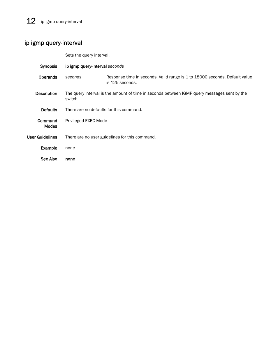 Ip igmp query-interval | Dell POWEREDGE M1000E User Manual | Page 220 / 302