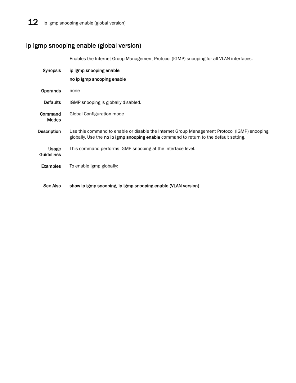 Ip igmp snooping enable (global version) | Dell POWEREDGE M1000E User Manual | Page 222 / 302